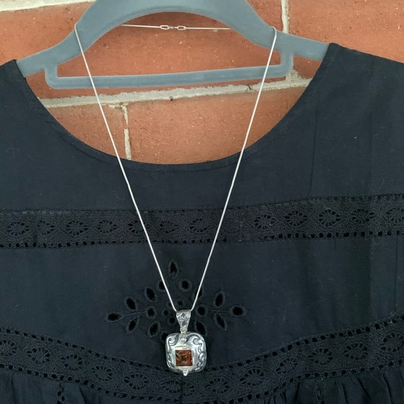 SILPADA Sterling Silver Amber pendant necklace - Picture 12 of 13